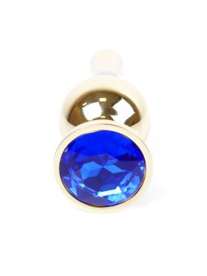 Plug-Jewellery Gold BUTT PLUG- Dark Blue