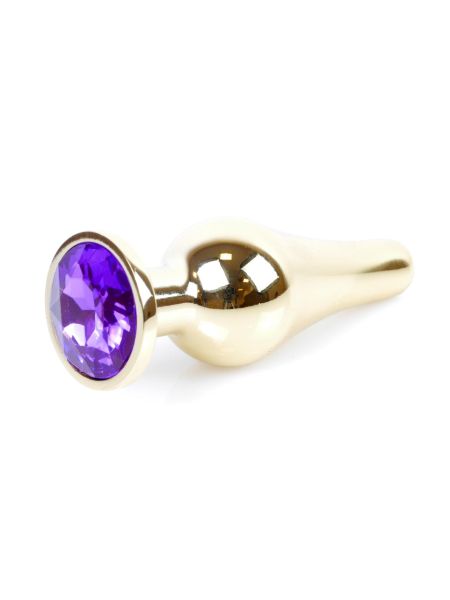 Plug-Jewellery Gold BUTT PLUG- Purple - 7