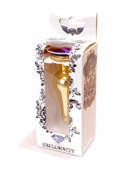 Plug-Jewellery Gold BUTT PLUG- Purple - 10
