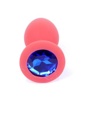 Plug-Jewellery Red Silicon PLUG Small- Blue Diamond - image 2