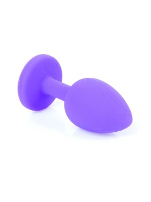 Plug-Jewellery Purple Silicon PLUG Small- Red Diamond - image 2