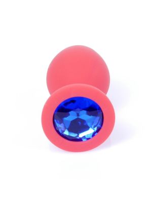 Plug-Jewellery Red Silicon PLUG Medium- Blue Diamond - image 2