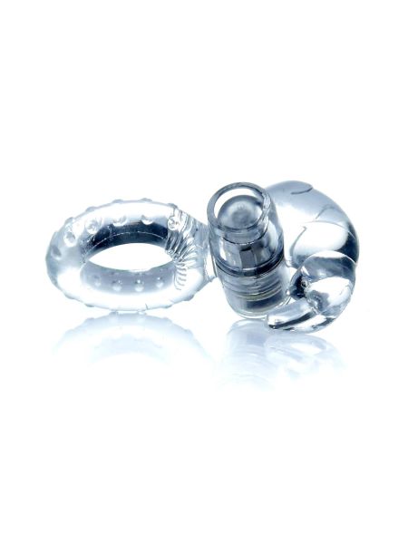 Pierścień-Rabbit Vibro CockRing Clear - 5