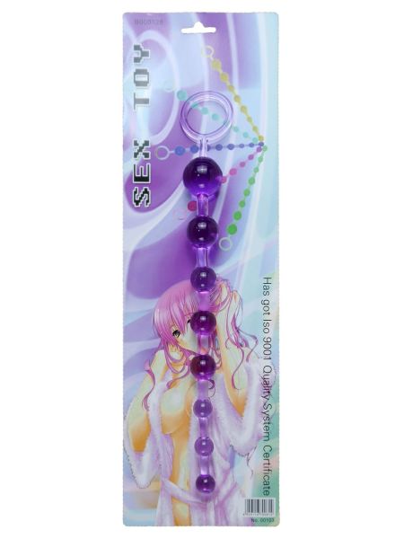 Plug/kulki-Jelly Anal 10 Beads Purple - 3