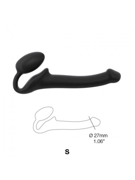 SEMI-REALISTIC BENDABLE STRAP-ON BLACK - S - 4