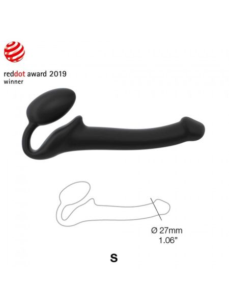 SEMI-REALISTIC BENDABLE STRAP-ON BLACK - S - 6