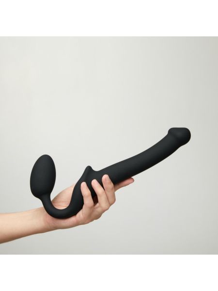 SEMI-REALISTIC BENDABLE STRAP-ON BLACK - S - 7