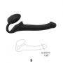 SEMI-REALISTIC BENDABLE STRAP-ON BLACK - S - 5