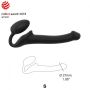 SEMI-REALISTIC BENDABLE STRAP-ON BLACK - S - 7