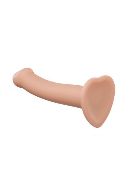 SEMI-REALISTIC DUAL DENSITY BENDABLE DILDO VANILLA - XL - 3