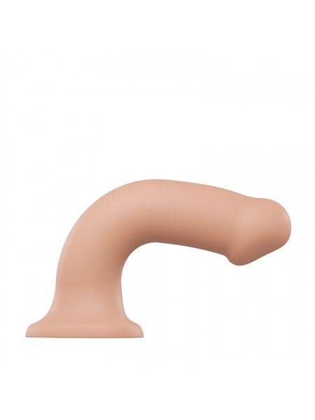 SEMI-REALISTIC DUAL DENSITY BENDABLE DILDO VANILLA - XL - 6
