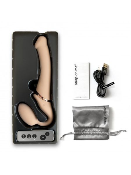 VIBRATING STRAP-ON - L - VANILLA - 8
