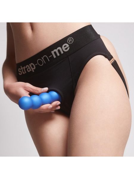 DILDO PLUG BALLS METALLIC BLUE - S - 6
