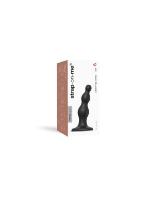 DILDO PLUG BEADS BLACK - S