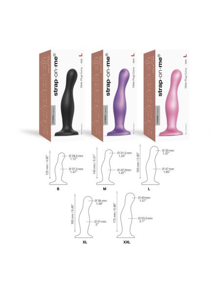 DILDO PLUG CURVY BLACK - XL - 4
