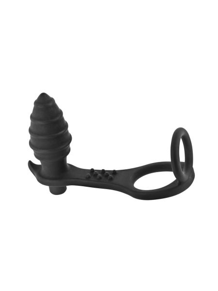 PROSTATE STIMULATOR COCKRING PLUG AP071 BLACK - 3