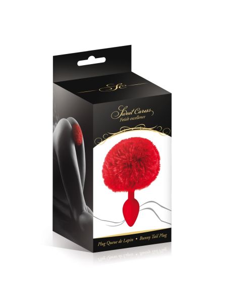 RED POMPOM ANAL PLUG - 2