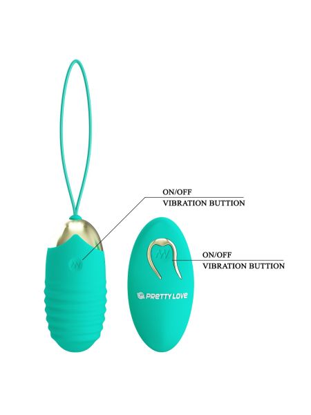 PRETTY LOVE - JESSICA Dream chaser 3, Green, Wireless remote control 12 vibration functions - 5