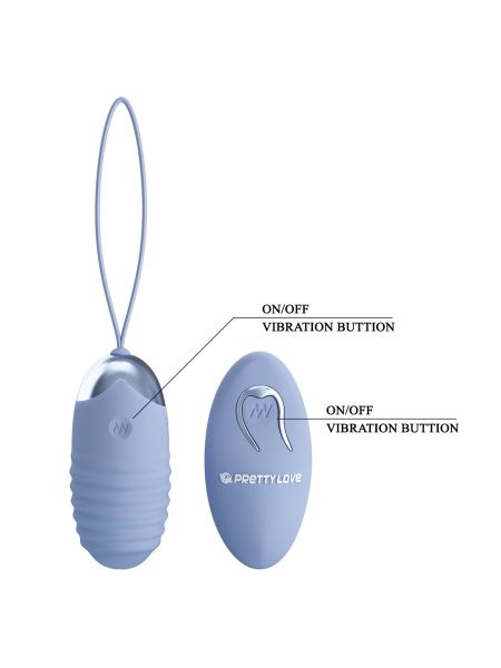 PRETTY LOVE - JESSICA Dream chaser 3, Blue, Wireless remote control 12 vibration functions - 5