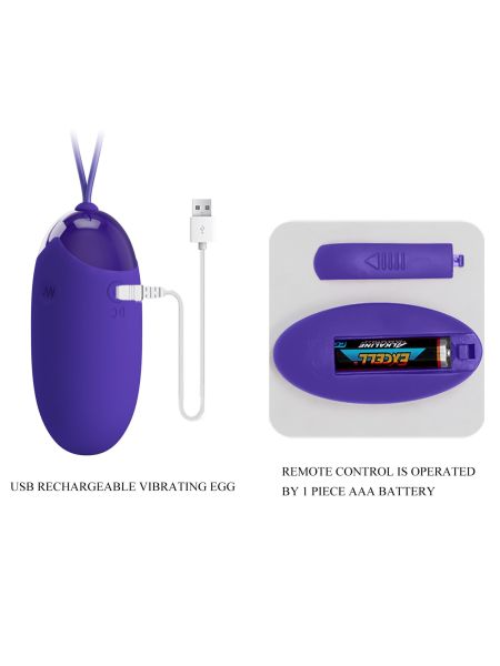 PRETTY LOVE - Berger - Youth,  Wireless remote control 12 vibration functions - 7