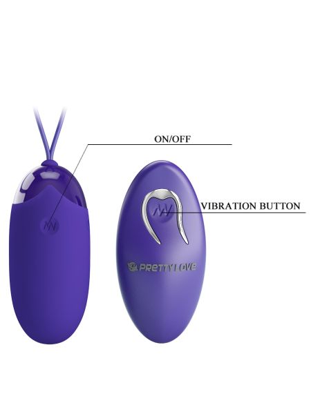 PRETTY LOVE - Berger - Youth,  Wireless remote control 12 vibration functions - 8