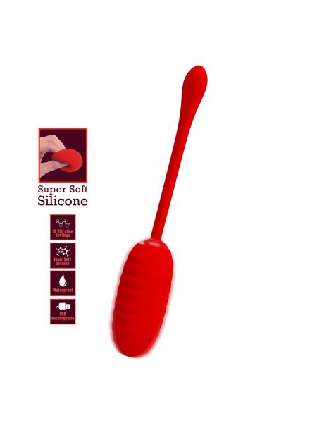 PRETTY LOVE - KIRK EGG Red 12 function vibrations - 2