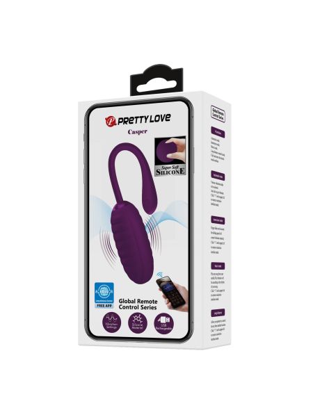 PRETTY LOVE - CASPER Purple 12 vibration functions Mobile APP remote control - 8