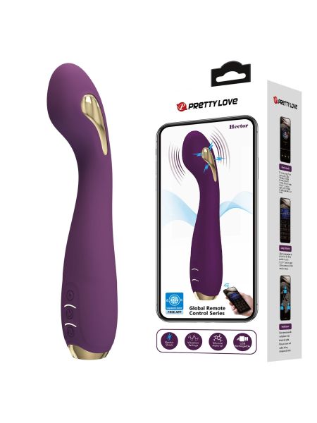 PRETTY LOVE - HECTOR, 12 vibration functions 5 electric shock functions Mobile APP remote control