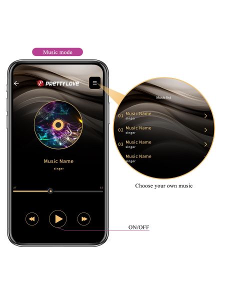 PRETTY LOVE - HECTOR, 12 vibration functions 5 electric shock functions Mobile APP remote control - 16