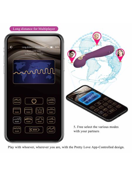 PRETTY LOVE - HECTOR, 12 vibration functions 5 electric shock functions Mobile APP remote control - 19