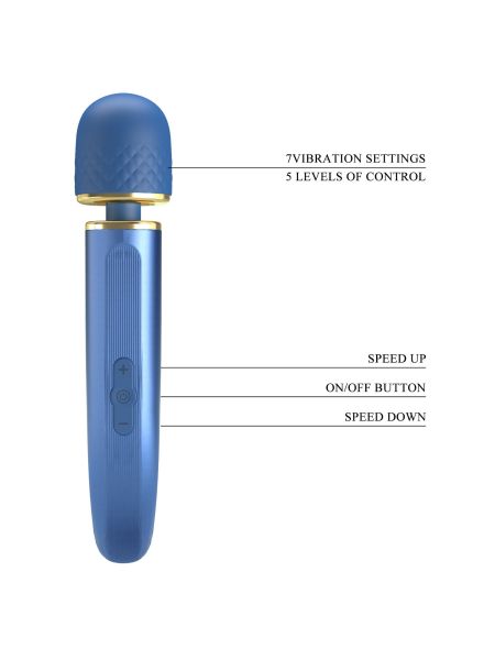 PRETTY LOVE - Colorful Massager Blue, 7 vibration functions 5 levels of speed control - 10