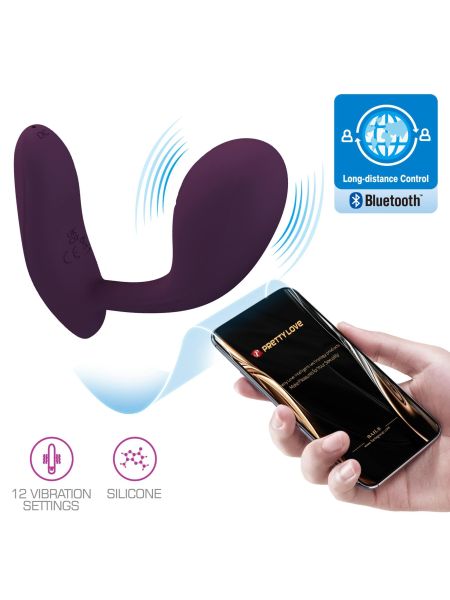 PRETTY LOVE - Baird Purple, 12 vibration functions Mobile APP Long-distance Control - 2