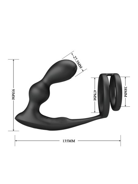 PRETTY LOVE - VIBRATION PENIS SLEEVE VI, vibrating anal stimulation - 9