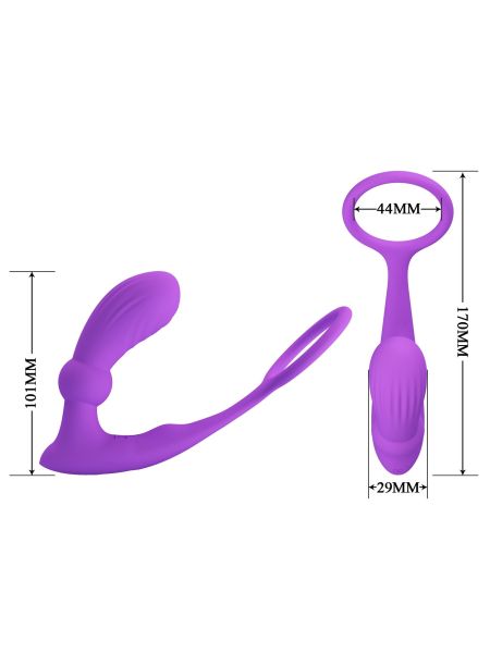 PRETTY LOVE - Warren Purple, Wireless remote control 12 pulse wave settings 12 vibration functions - 9