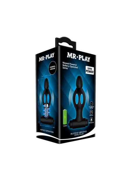 MR PLAY - SILICONE VIBRATING ANAL PLUG - 7