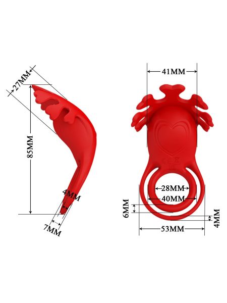 PRETTY LOVE - VIBRATION PENIS RING, Ruben, 7 vibration functions - 8