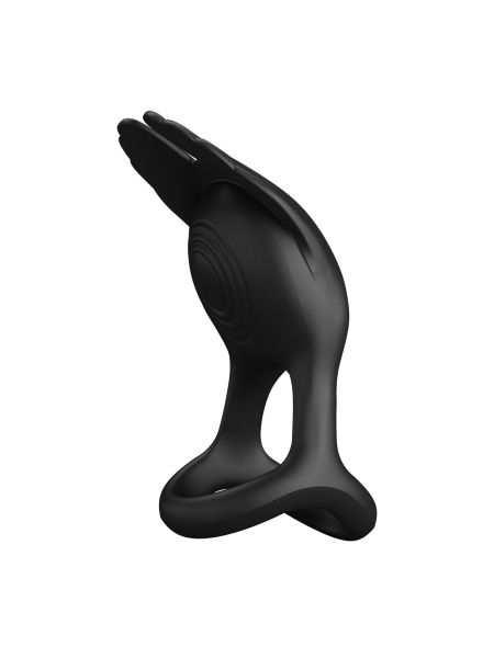 PRETTY LOVE - VIBRANT PENIS RING SILAS Black, 7 vibration functions - 4