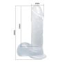 BAILE - DONG Realistic dildo ( clear/pink/purple ) - 5
