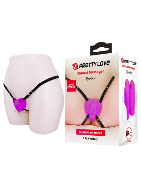 PRETTY LOVE - Clitoral Massager, Heartbeat, 10 vibration functions