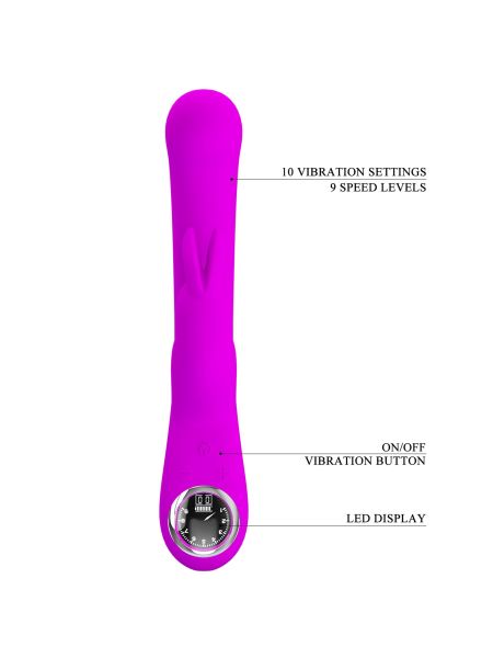 PRETTY LOVE - Lamar Purple, 10 vibration functions 9 speed levels - 10