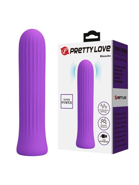 PRETTY LOVE - Blanche Dark Purple, 12 vibration functions Memory function
