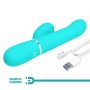 PRETTY LOVE - Mariana light blue, 7 vibration functions, 7 thrusting settings, 4 rolling functions, 4 nodding functions - 12