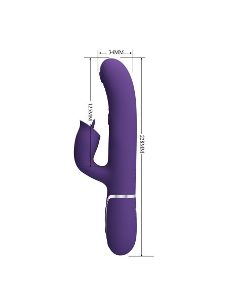 PRETTY LOVE - Gigi dark purple, 7 thumping functions 7 licking modes - 9