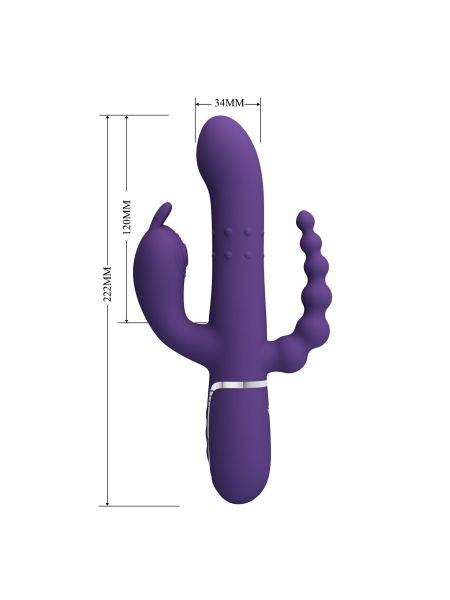 PRETTY LOVE - Cammy Dark Purple, Twinkled Tenderness, 7 thumping functions 7 vibration functions 4 rolling functions - 9