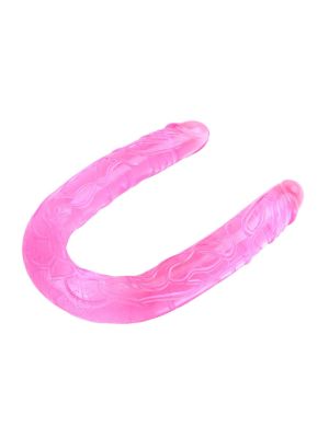 Jelly Flexible Double Dong-Pink - image 2