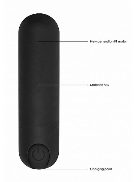 10 Speed Rechargeable Bullet - Black - 8
