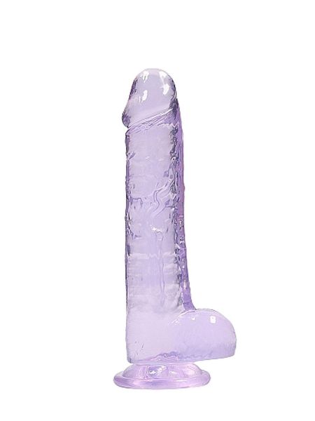 8"" / 20 cm Realistic Dildo With Balls - Purple - 4
