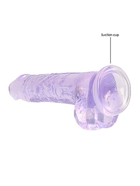 8"" / 20 cm Realistic Dildo With Balls - Purple - 5