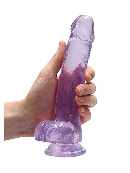 8"" / 20 cm Realistic Dildo With Balls - Purple - 7
