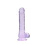 8"" / 20 cm Realistic Dildo With Balls - Purple - 2